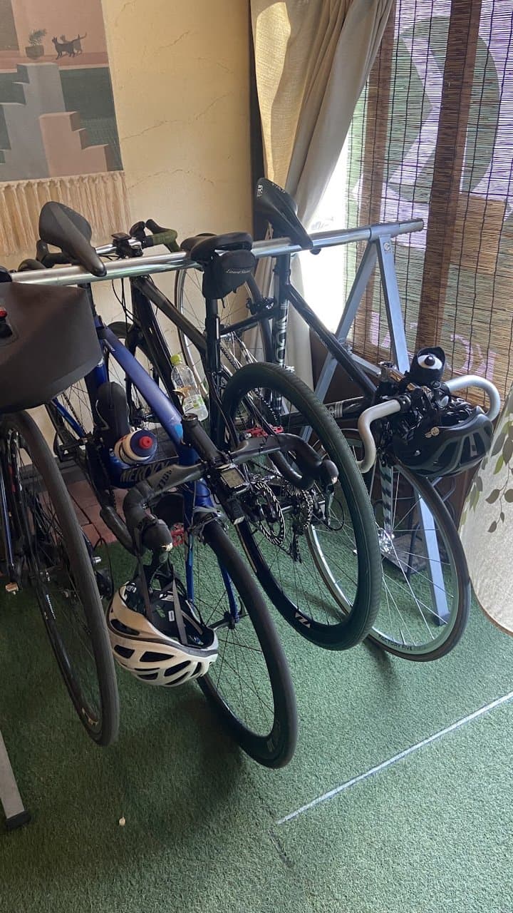 店内に置かせてもらった自転車