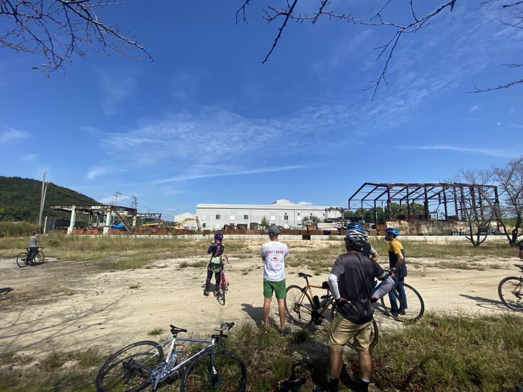 真備町の豪雨災害で起きたアルミ工場爆発跡地